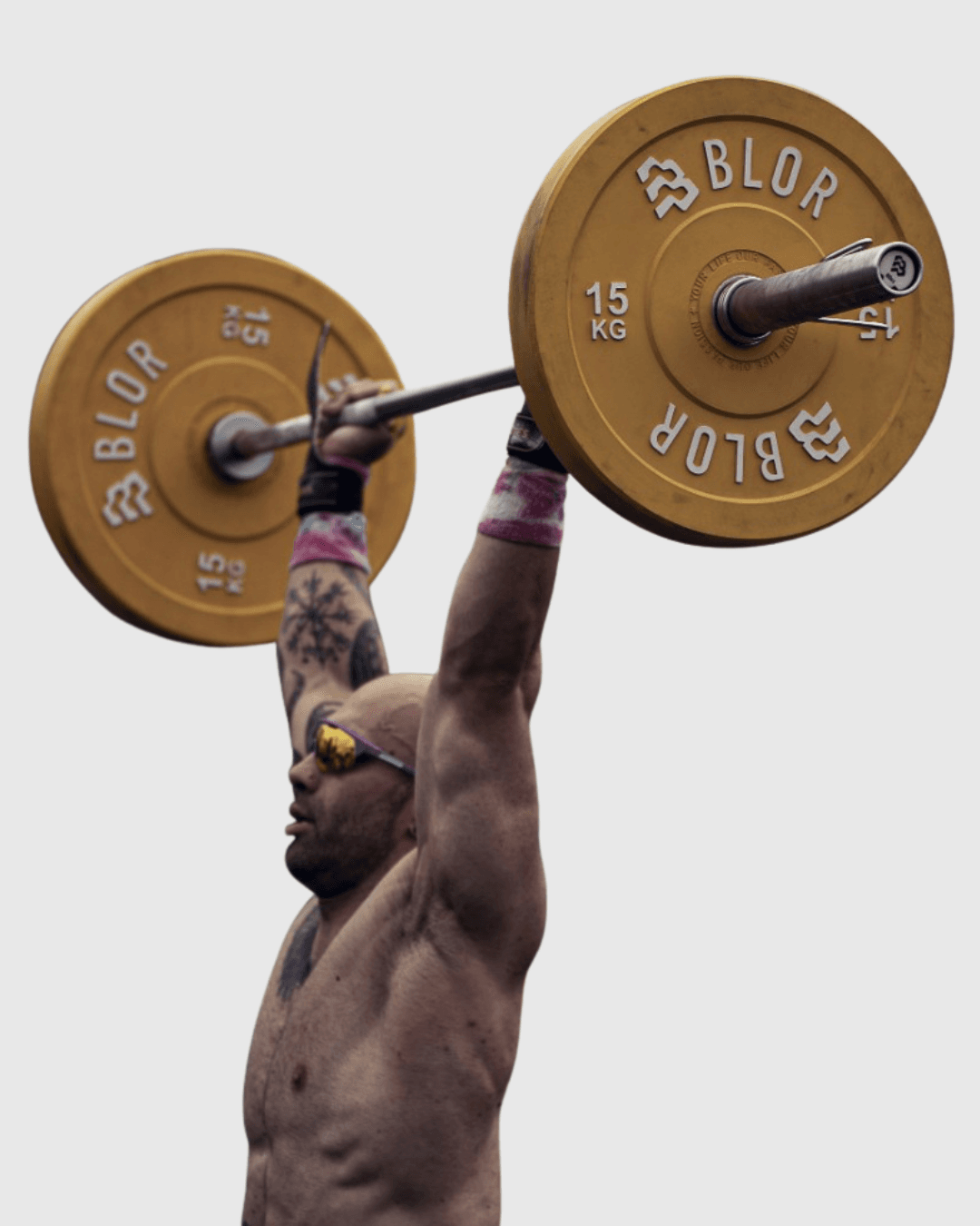 Man lifting barbell